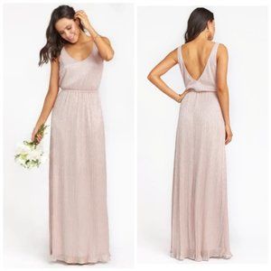 Shimmery Show Me Your Mumu Kendall Formal Maxi Dress Magic Mauve